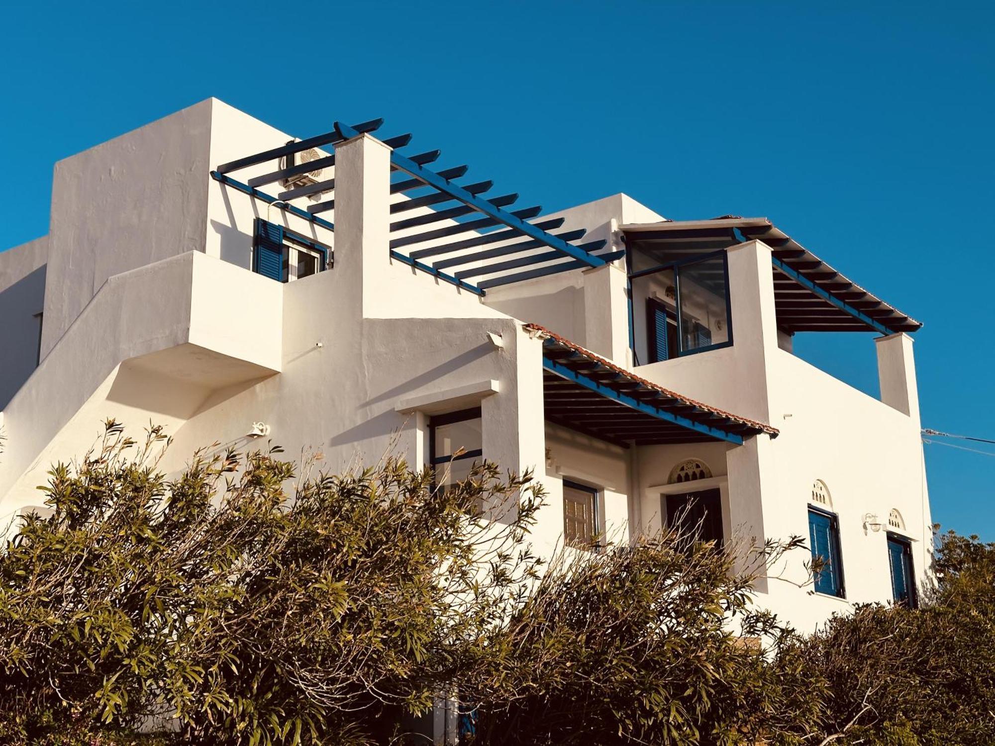 Blue Orison House Tinos For 5 Persons With Seaview Villa Perastra ภายนอก รูปภาพ